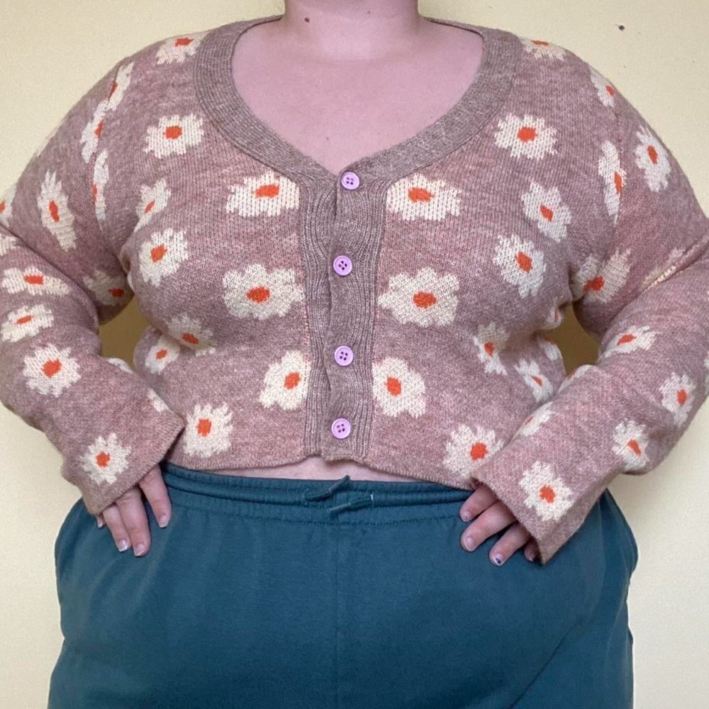 Floral Sweater One Size - Picture 2 of 3